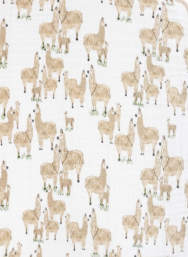 Little Unicorn Original Premium Cotton Quilt | Multi-Layered & Extra-Soft Muslin Fabric |for Babies & Toddlers (Llama Llama) - Image 5