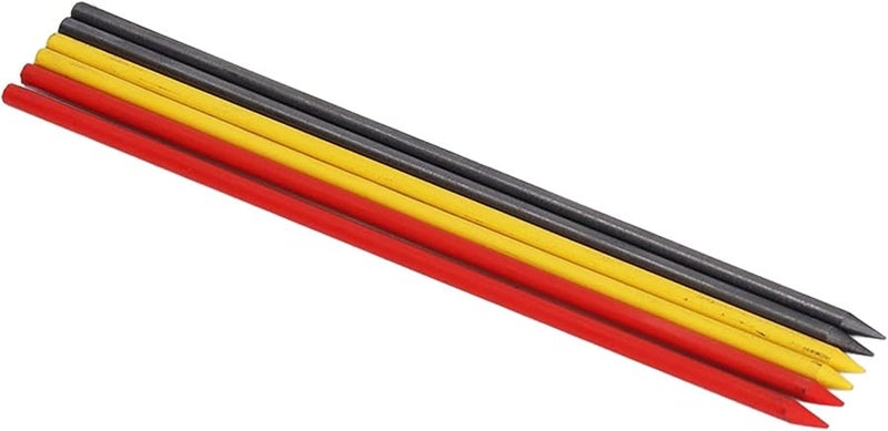 Carpenter Pencil Refill Set 6Pcs 2 8Mm Hb Woodworking Marking Tool Black Red Yellow - Image 5