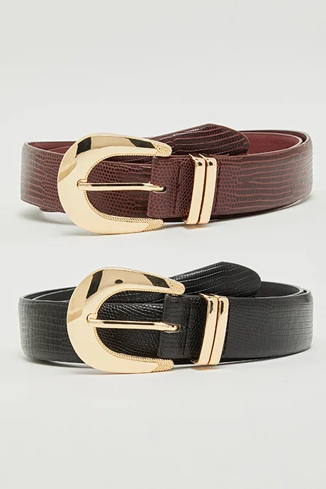 أر أند بي 2 Pack Textured Belts