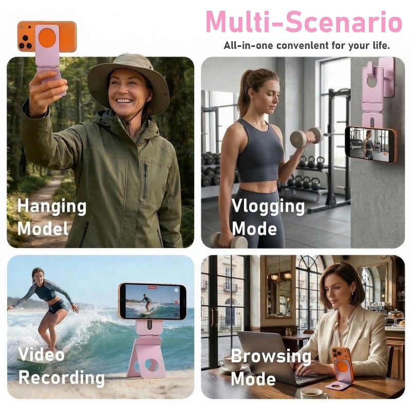1ST IDEA Magnetic Tripod for iPhone, Aluminium Phone Tripod Stand Compatible with Magsafe iPhone 17/16/15/14/13/12 Series, Foldable Strong Magnetic Phone Stand & Travel Essentials Accessories - Image 4