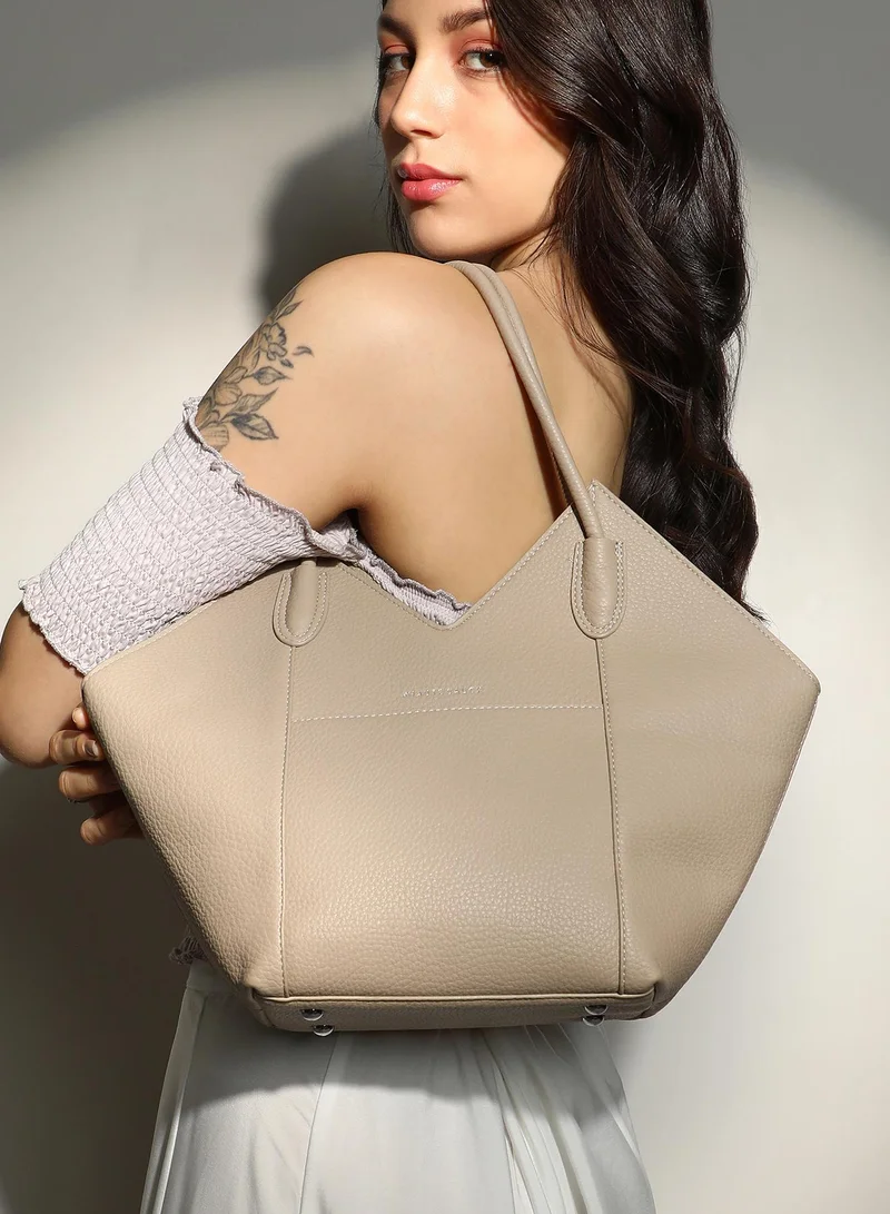 Haute Sauce  Pebbled Structured Tote for Women | Best Price UAE