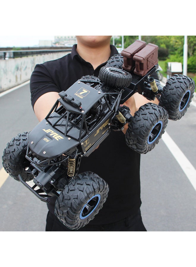 Oversized Remote Control Car Drift Off-road Vehicle Four-wheel Drive Climbing Blimps High-speed Racing Boy Charging Toy Car-Color:21cm Alloy Off-road Vehicle-Scale:Three Sets Of Body Rechargeable Batteries + Remote Control Batteries + Charging Cable  - Image 3