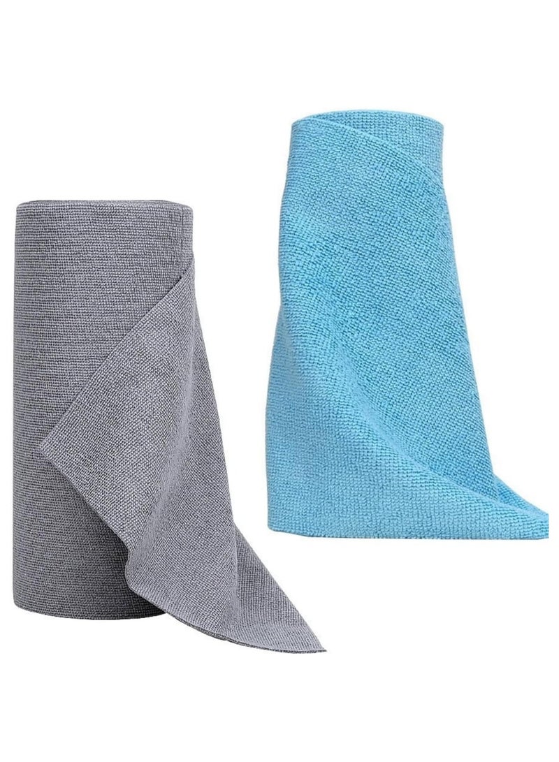 2 Pack Tearable Disposable Dish Cloths, Reusable Wet Dry Cleaning Cloth, Non-Stick Household Kitchen Window Wiping Rags, Microfiber Cleaning Cloth, Paper Towels - Image 1