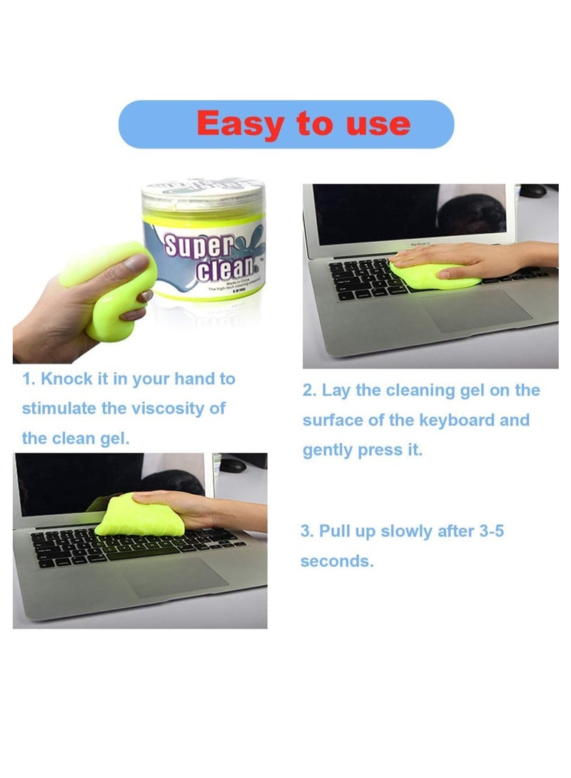 Universal Cleaning Gel Super Clean Quickly Remove Stains for PC Tablet Laptop Keyboards Car Vents Cameras Printers Calculators (Pack Of 2) - Image 2