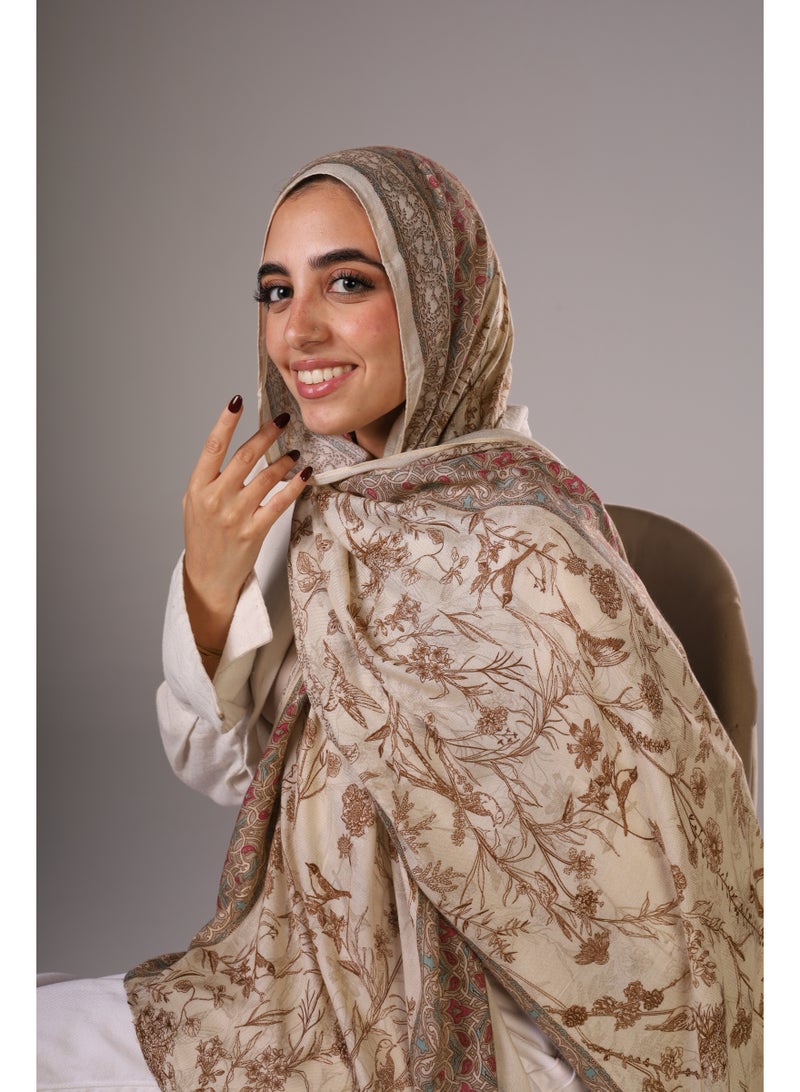 Lavezzi Floral Modal Hijab – Soft Breathable Long Scarf for Women – Lightweight Modest Fashion Headscarf – Elegant Everyday Hijab Shawl (1) - Image 2