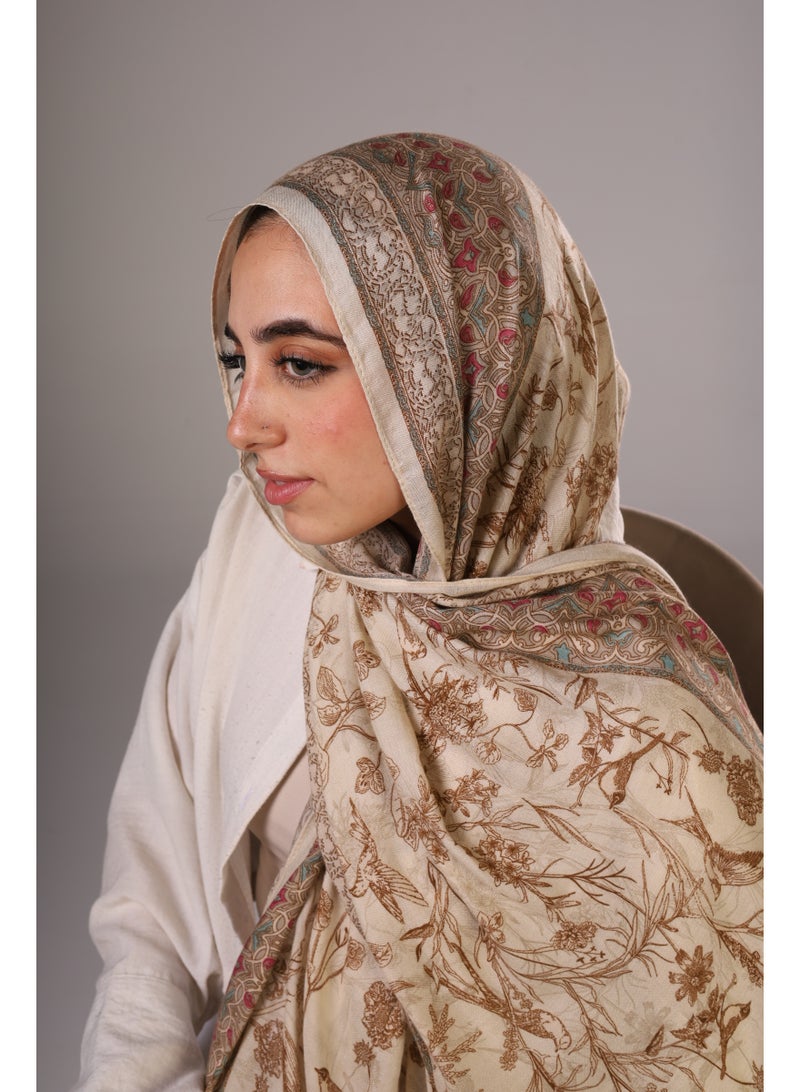 Lavezzi Floral Modal Hijab – Soft Breathable Long Scarf for Women – Lightweight Modest Fashion Headscarf – Elegant Everyday Hijab Shawl (1) - Image 3