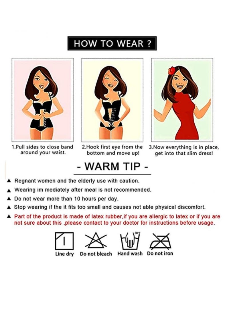 Alissa XXXL Waist Trainer for Women Latex  Cincher Hourglass Body Shaper 4 Hooks Underbust Waist Corsets  - Image 5