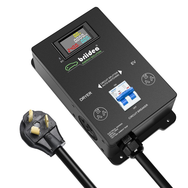 briidea Automatic Power Switch for Dryer and EV, Fast Charge Your EV, NEMA 10-30
