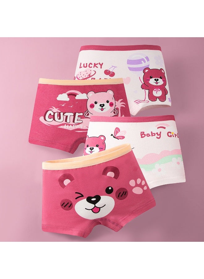 KUYING New Comfortable Skin friendly Breathable Underwear Set 0f 4 