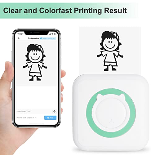 AURTEC Thermal Adhesive Sticker 57 x 25 for Mini Thermal Printer, Cash Register, POS Receipt, Inkless Print Black and White Paper, Coreless, 5 Rolls - Image 4