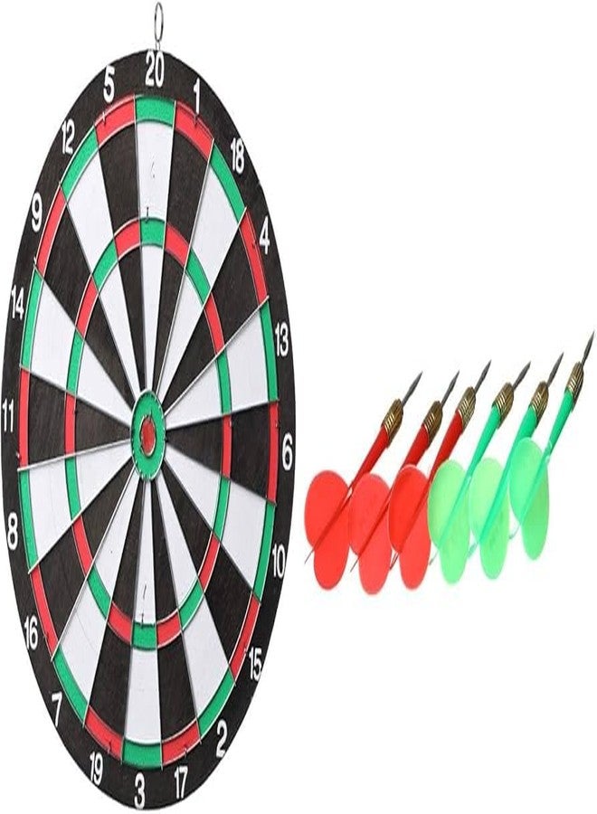STRIVE FIT Double-Sided Dart Board Set with 6 Steel Tip Darts - Staple-Free, Paper Wound Target for Adults & Kids, Indoor Outdoor Dart Game for Man Cave, Office, Game Room & Family Fun (17 Inch) - Image 4