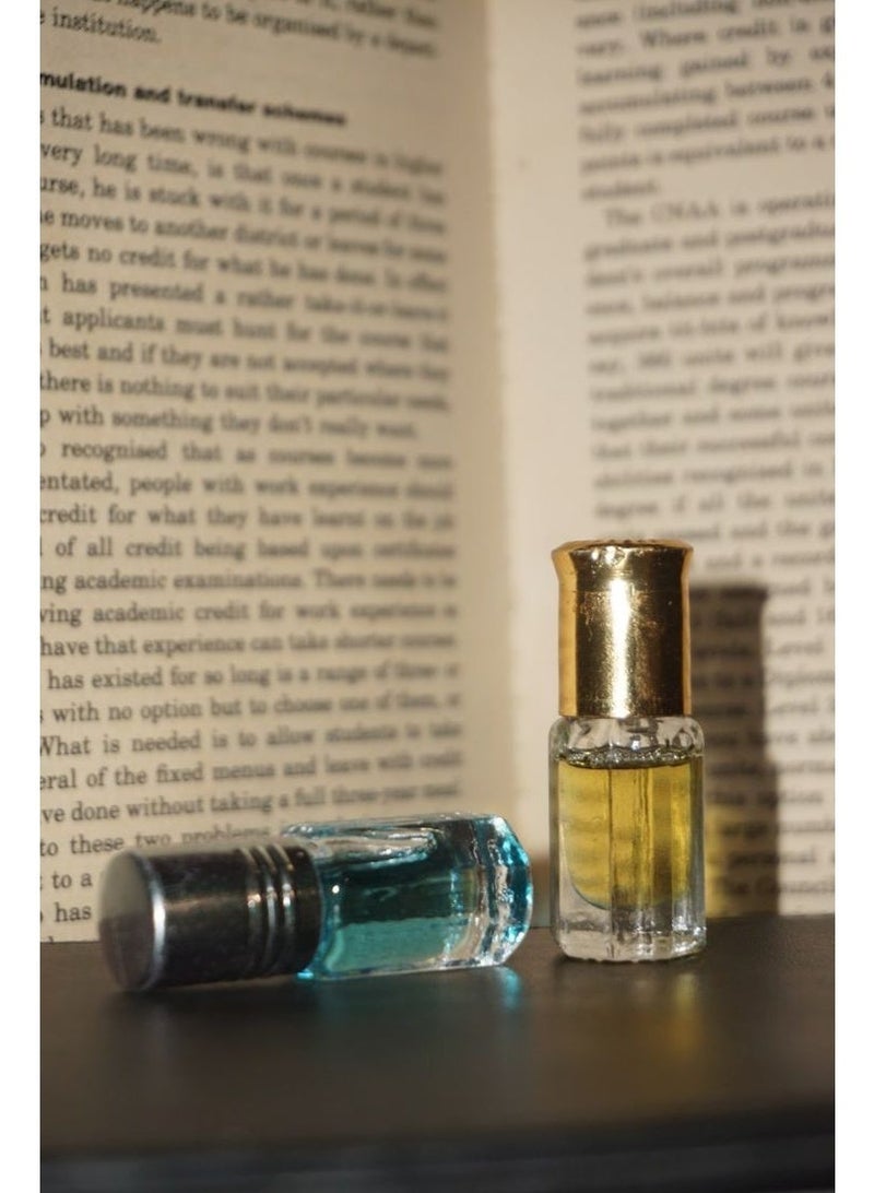 2 Pack White Musk & Powder Musk Perfume Oil 3ml Each | Concentrated Unisex Fragrance | Long Lasting | Soft Clean Scent | Travel Friendly Gift Set - Image 1