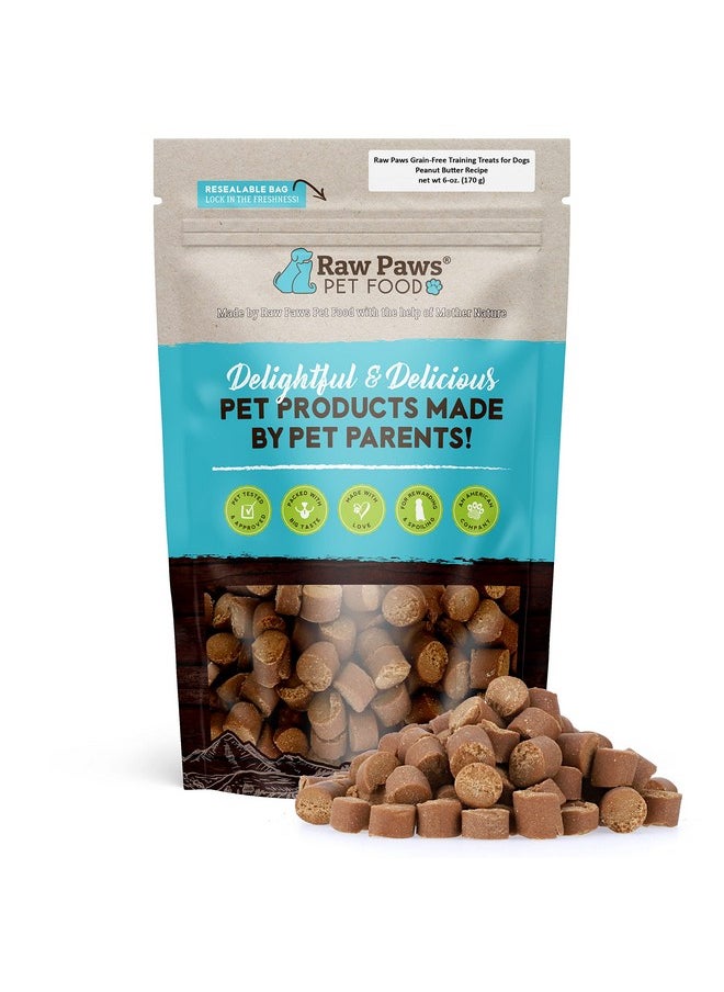 Raw Paws - GrainFree Soft Training Treats For Dogs  Peanut Butter Recipe, 6 Oz  Made In Usa  Natural Soft Puppy Training Treats  Low Calorie Small Dog Training Treats  Potty Training Treats - Image 1
