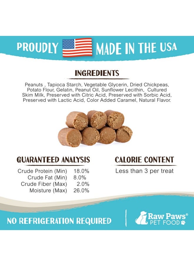 Raw Paws - GrainFree Soft Training Treats For Dogs  Peanut Butter Recipe, 6 Oz  Made In Usa  Natural Soft Puppy Training Treats  Low Calorie Small Dog Training Treats  Potty Training Treats - Image 1