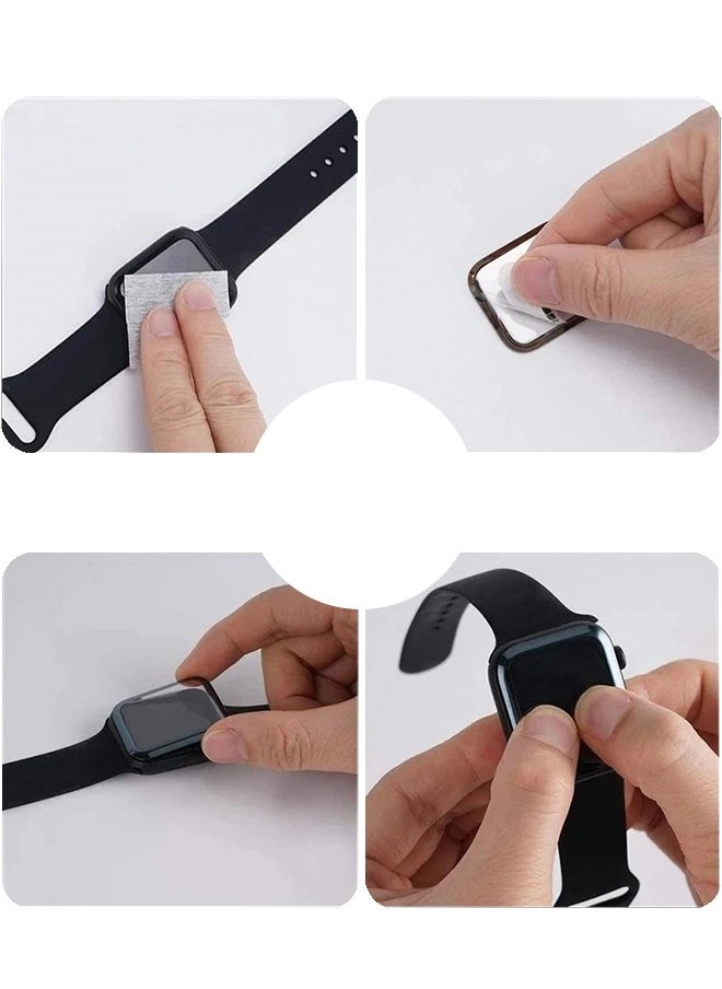 SUNDAREE - 2Pcs Pack Apple Watch Series 9 Series 8/7 Screen Protector 41mm, 3D Full Coverage Easy Installation Frame Waterproof Bubble- Free Anti- Scratch HD Clear Film - Image 1