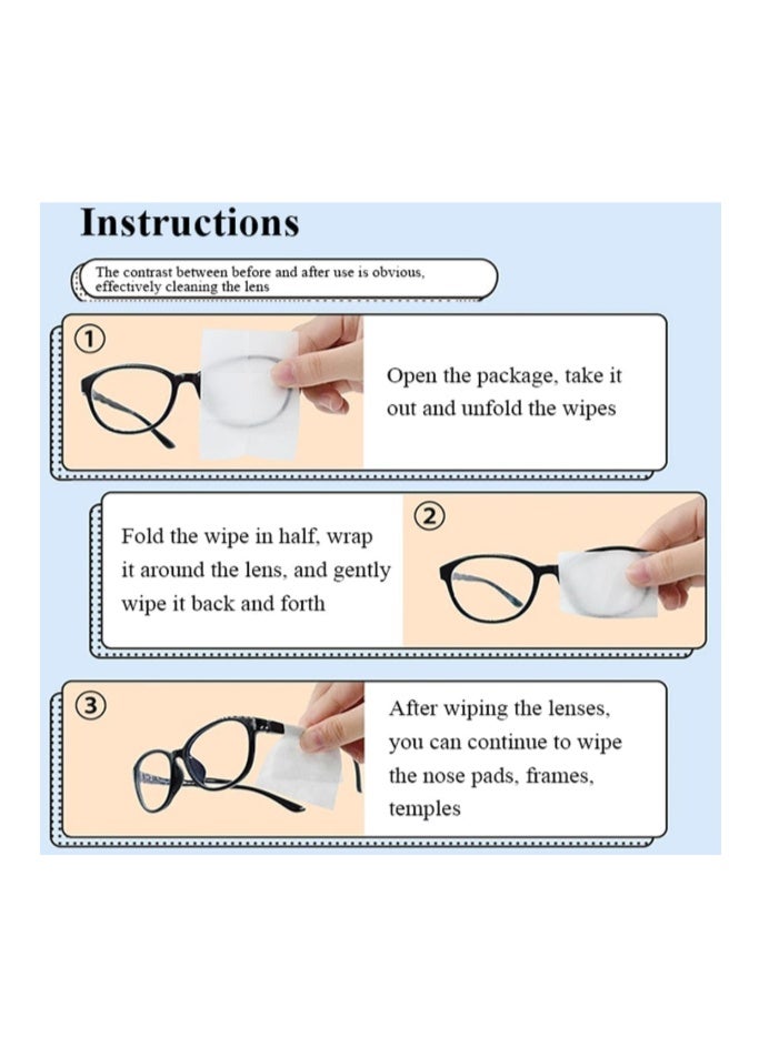 100 PCS Pre-Moistened Lens Cleaning Wipes, Quick-Dry, Non-Streak, Scratch-Free Cleaning for Glasses, Computer & Laptops Screens, Smart Phones, Optical Lens, Goggles, and Watch Screen - Image 5