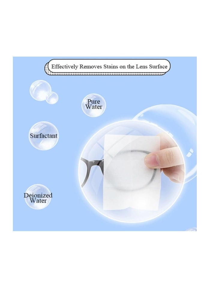 100 PCS Pre-Moistened Lens Cleaning Wipes, Quick-Dry, Non-Streak, Scratch-Free Cleaning for Glasses, Computer & Laptops Screens, Smart Phones, Optical Lens, Goggles, and Watch Screen - Image 4
