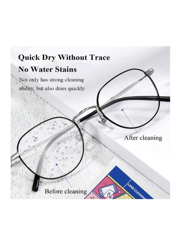 100 PCS Pre-Moistened Lens Cleaning Wipes, Quick-Dry, Non-Streak, Scratch-Free Cleaning for Glasses, Computer & Laptops Screens, Smart Phones, Optical Lens, Goggles, and Watch Screen - Image 3