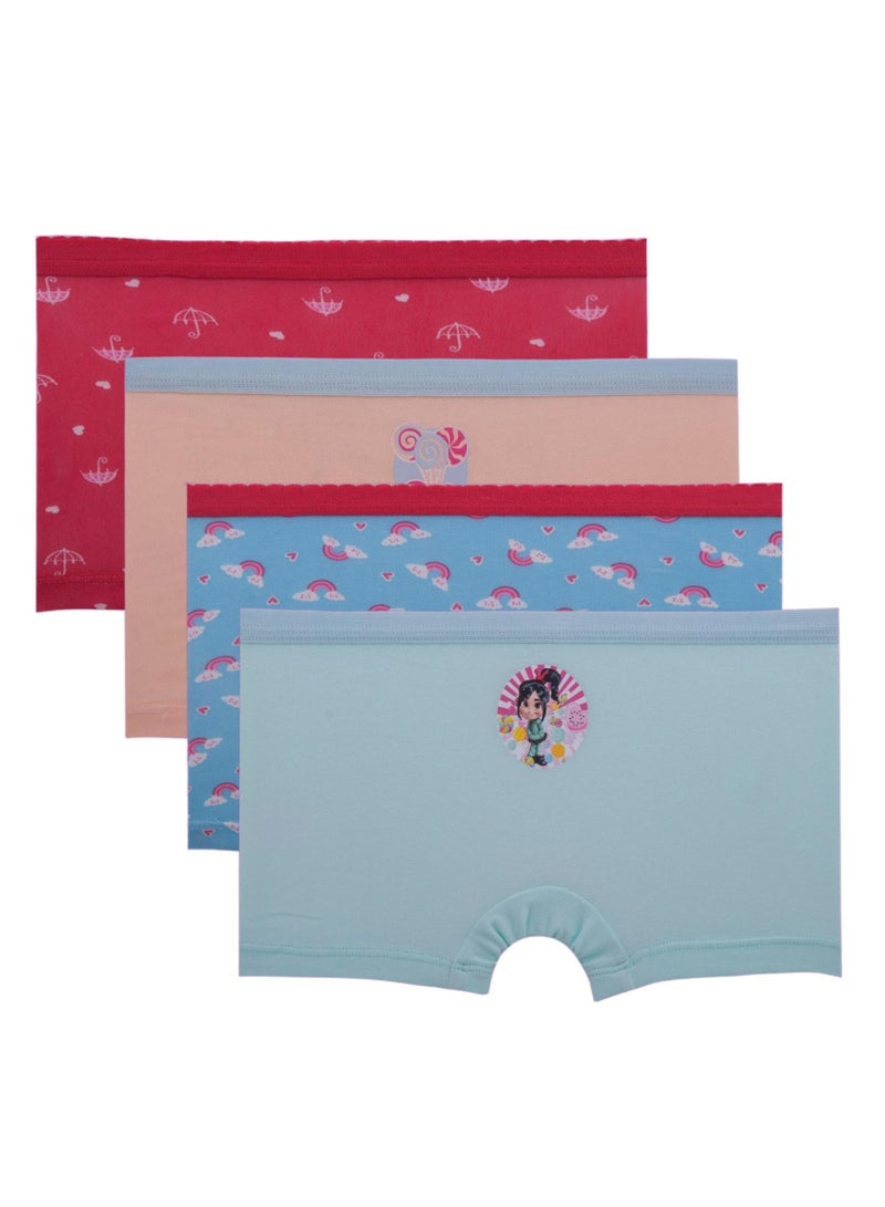 Kalia Pack of 4 Printed Cotton Hot Short Underwear for Girls  - Image 2