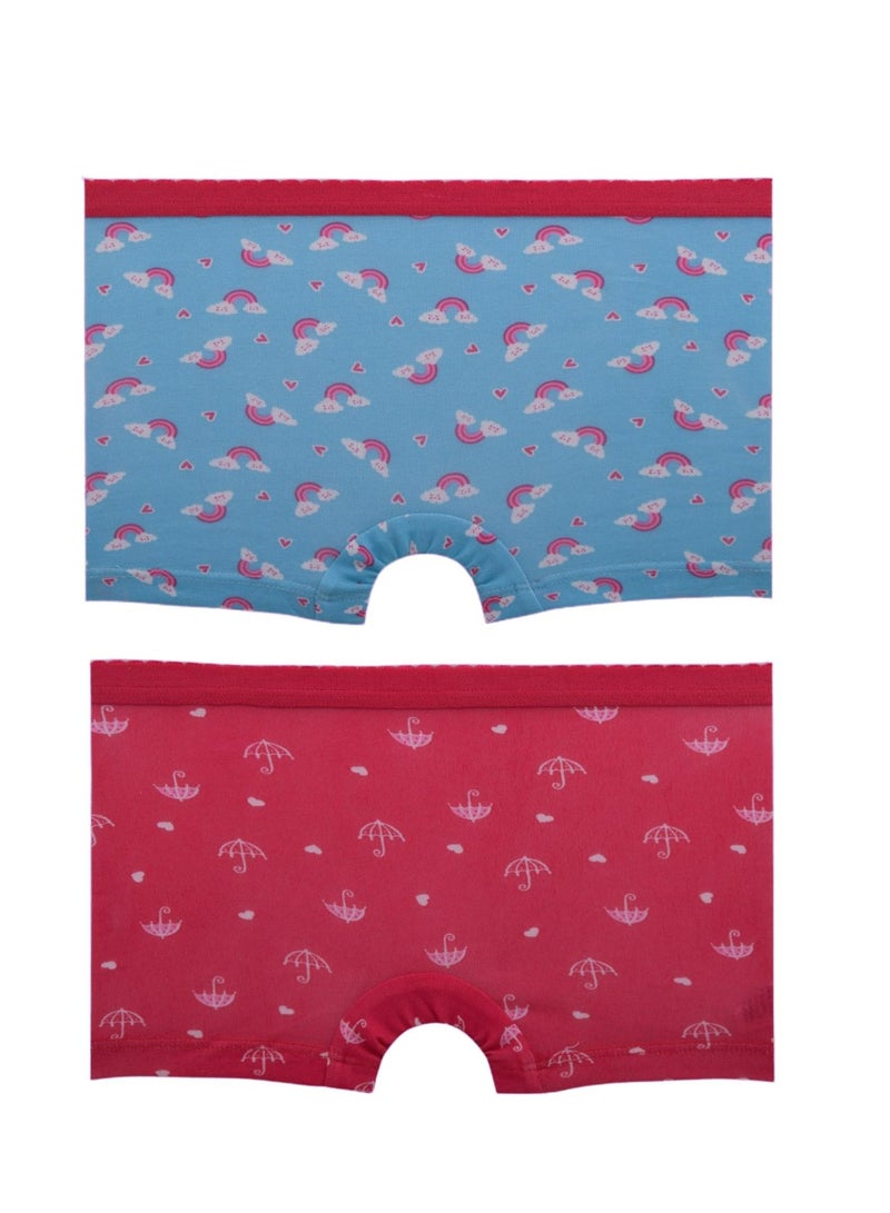 Kalia Pack of 4 Printed Cotton Hot Short Underwear for Girls  - Image 4