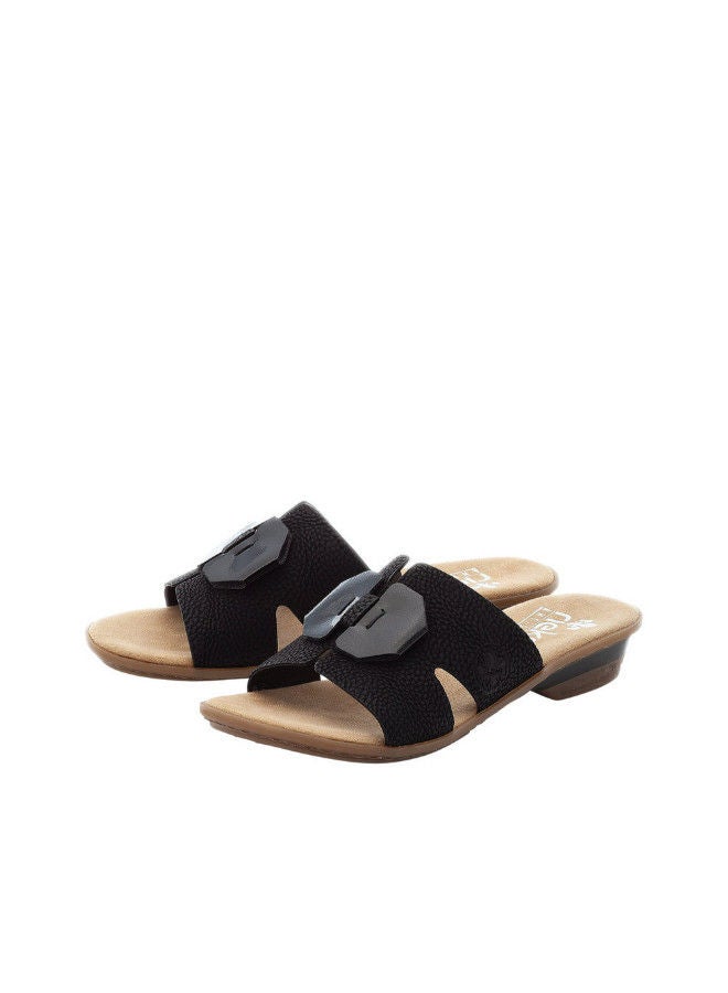 rieker صنادل كاجوال للسيدات من ريكير 63481-00 ريجينا أسود 116-1117 - Image 3