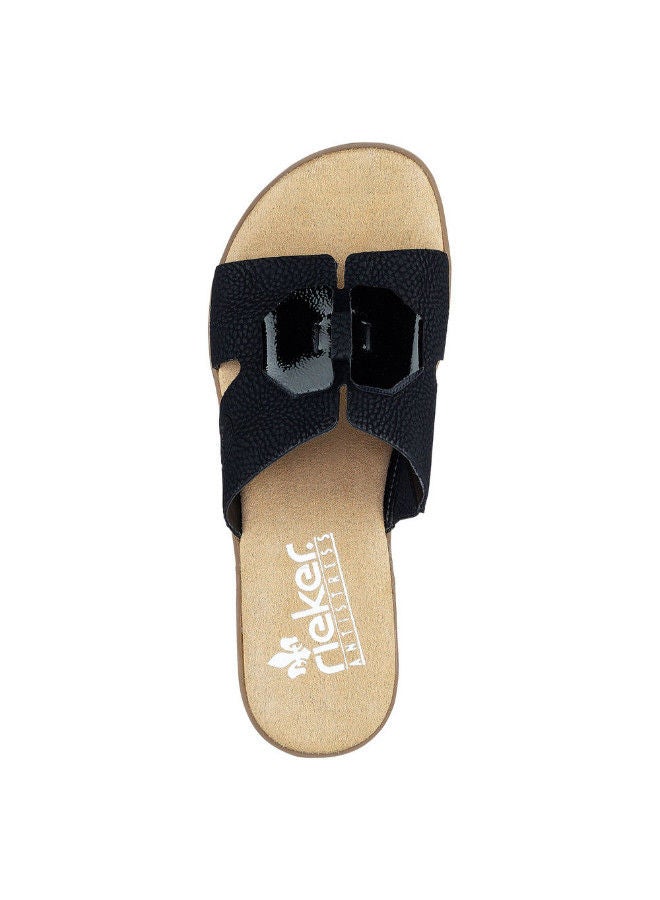 rieker صنادل كاجوال للسيدات من ريكير 63481-00 ريجينا أسود 116-1117 - Image 1