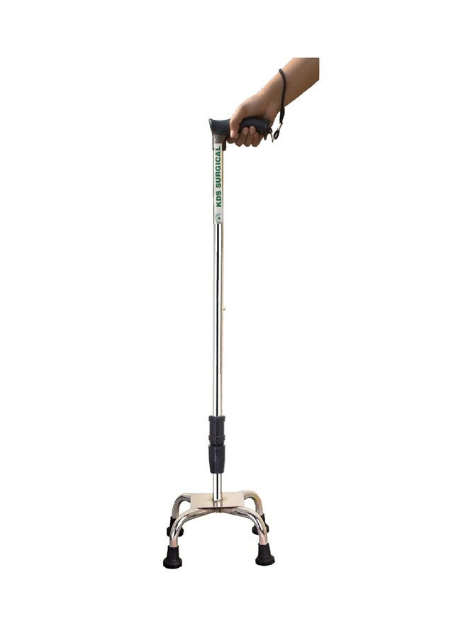 KDS SURGICAL عصا مشي قابلة لتعديل الارتفاع بأربعة أرجل من الفولاذ المقاوم للصدأ من شركة KDS SURGICAL (مع دعامة)، مصنوعة من الفولاذ - Image 2