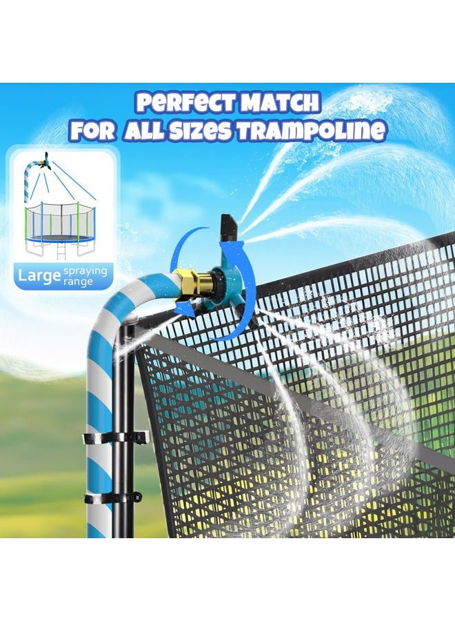 HaiSun Universal Trampoline Sprinkler, Net Friendly Trampoline Accessories, 360 Rotating Water Sprinkler of Trampolines, Outdoor Backyard Water Park Fun Summer Toys for Kids - Image 3