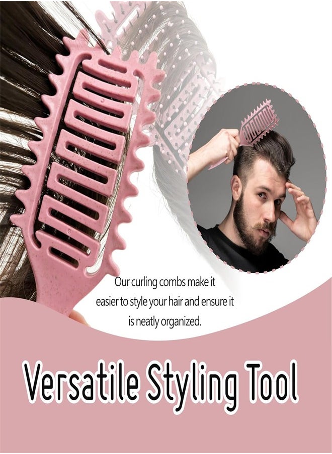 BUPY - 2024 Newest Vented Curly Hair Brush, Bounce Curl Define Styling Brush, Wet Dry Detangler Hair Brush, The Essential Tool For Shaping and Styling Your Curls, Achieve Perfectly Defined Curls (Pink) - Image 1