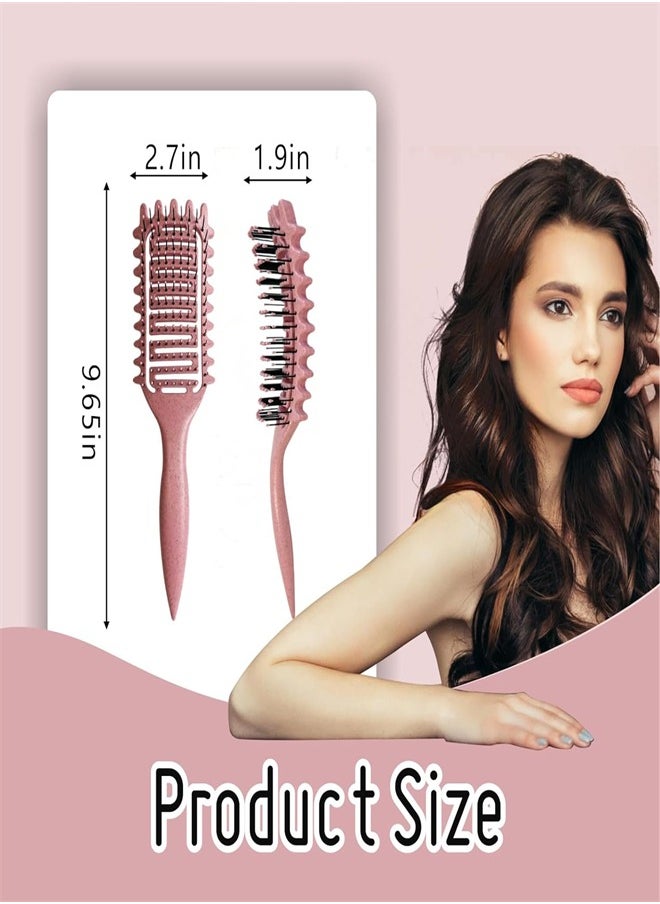 BUPY - 2024 Newest Vented Curly Hair Brush, Bounce Curl Define Styling Brush, Wet Dry Detangler Hair Brush, The Essential Tool For Shaping and Styling Your Curls, Achieve Perfectly Defined Curls (Pink) - Image 1
