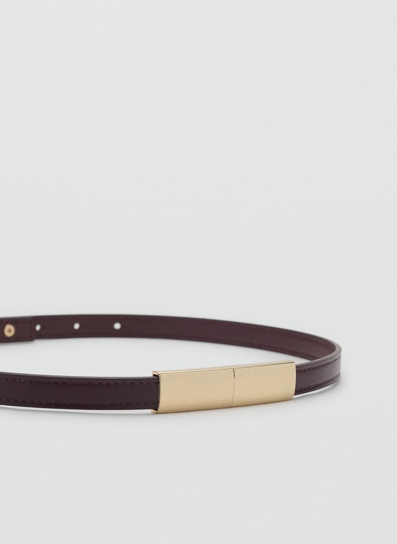 MANGO Thin belt with metal detail - Image 3