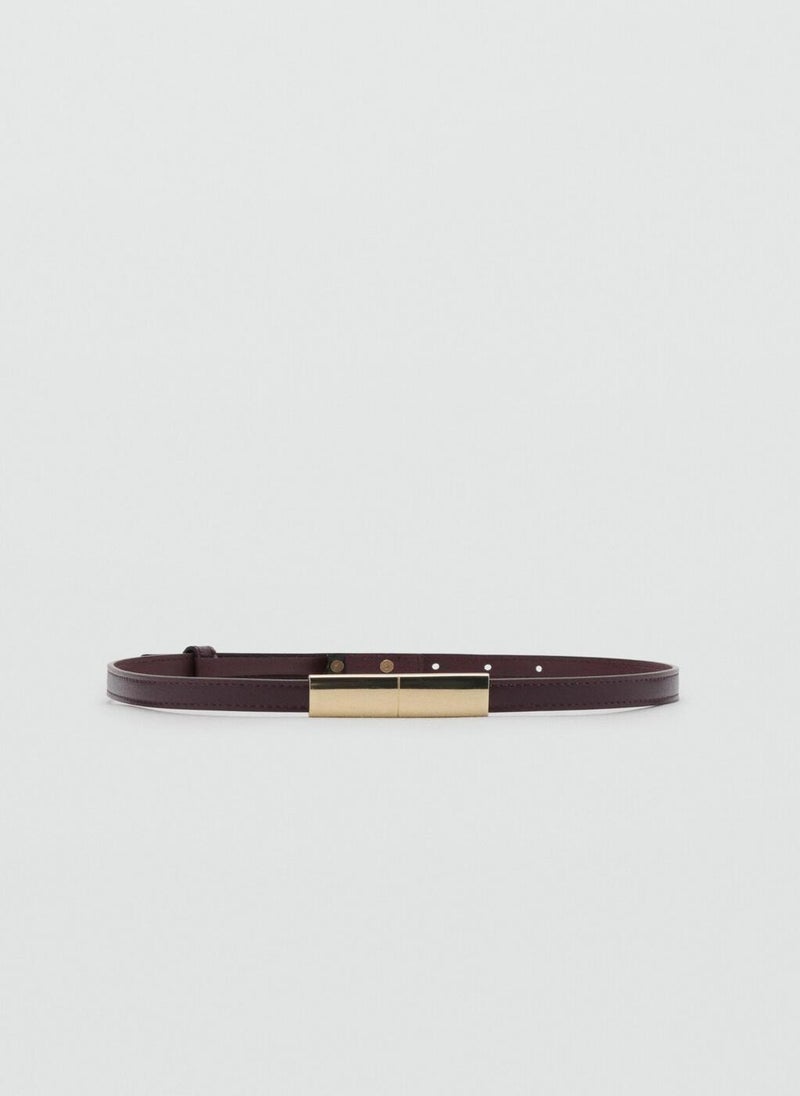 MANGO Thin belt with metal detail - Image 1