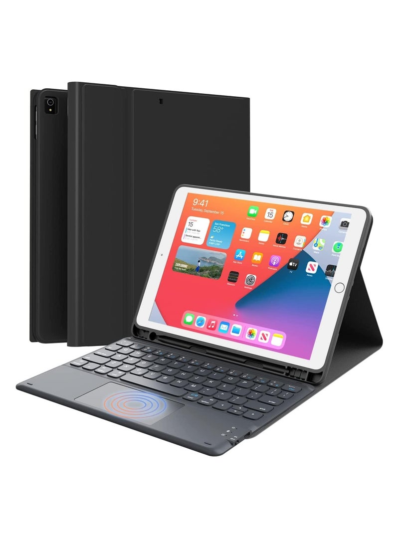 Keyboard Case for 2021 New iPad 9th Generation 10.2 inch 8th 2020 iPad 7th Gen 2019 iPad Air 3rd Gen iPad Pro 10.5" 2017 Stable Touchpad Function 10.2/10.5" Black - Image 4