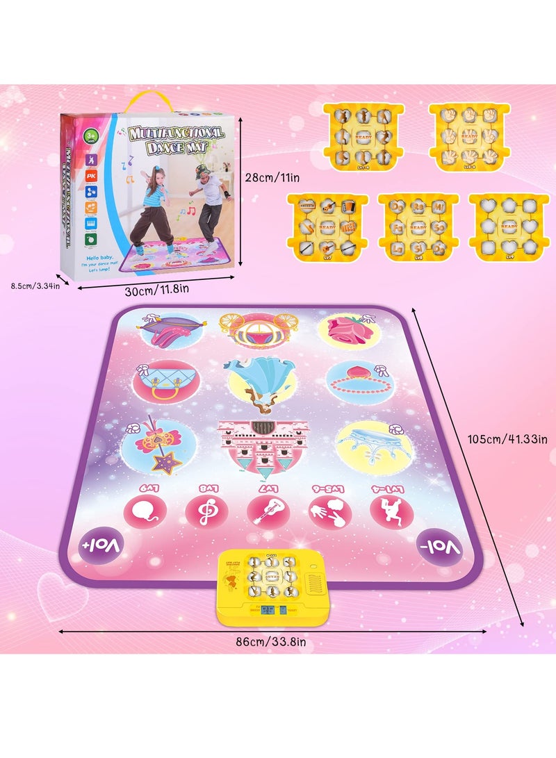 Excefore Dance Mat Toy, Piano Mat for Kids, Music Play Mat with 5 Challenge Modes, Birthday Gift for Children Ages 3-12 - Image 2