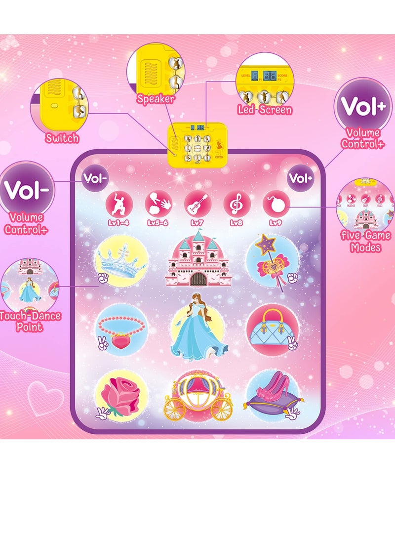 Excefore Dance Mat Toy, Piano Mat for Kids, Music Play Mat with 5 Challenge Modes, Birthday Gift for Children Ages 3-12 - Image 3