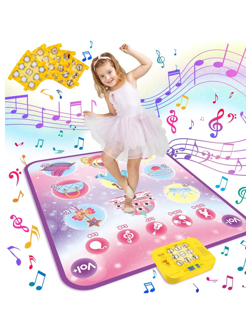 Excefore Dance Mat Toy, Piano Mat for Kids, Music Play Mat with 5 Challenge Modes, Birthday Gift for Children Ages 3-12 - Image 1