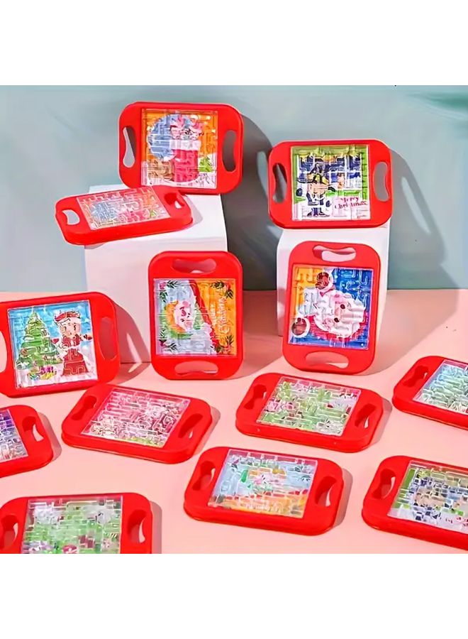 10Pcs Christmas Mini Palm Tree Walking Bead Maze Board Toys For Concentration - Image 5