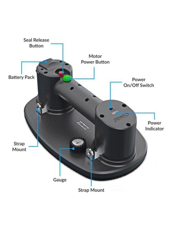 GRABO Nemo (1 Battery, 1 Seal) - Electric Vacuum Suction Cup Lifter for Wood, Paver, Drywall, Marble, Tile and More (Lifts up to 375 lbs) - Image 3