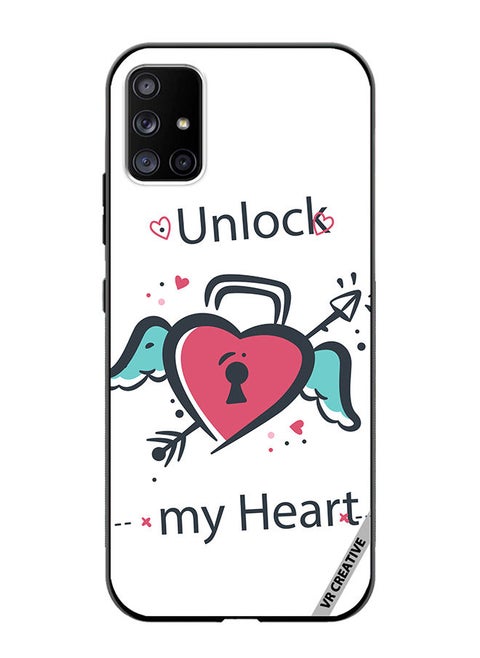 Protective Case Cover For Samsung Galaxy A71 5G Unlock My Heart Design Multicolour