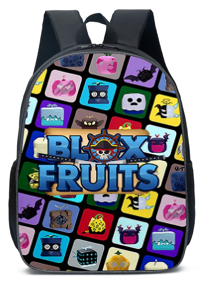 Blox Blox Fruits Cartoon Backpack Student School Bag 