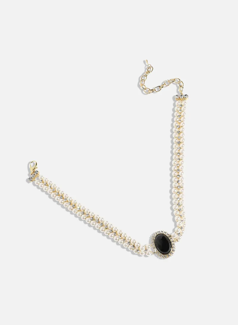 SOHI Timeless Beauty Stone Artificial Necklace Jewellery