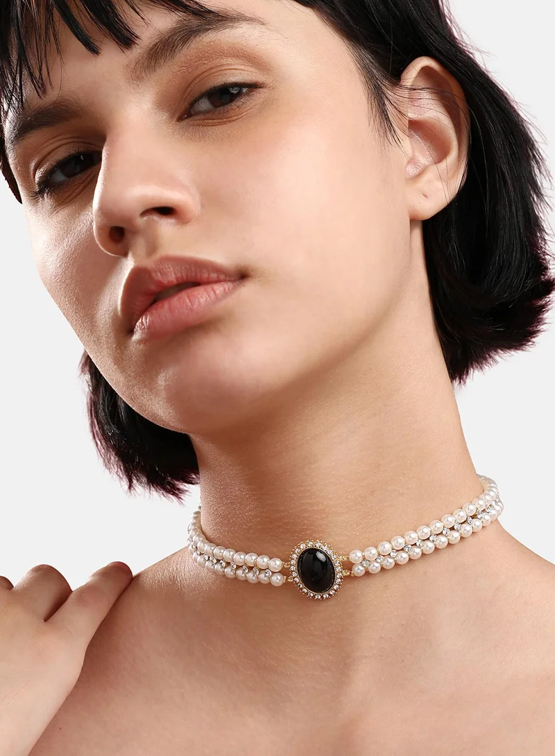 SOHI Timeless Beauty Stone Artificial Necklace Jewellery