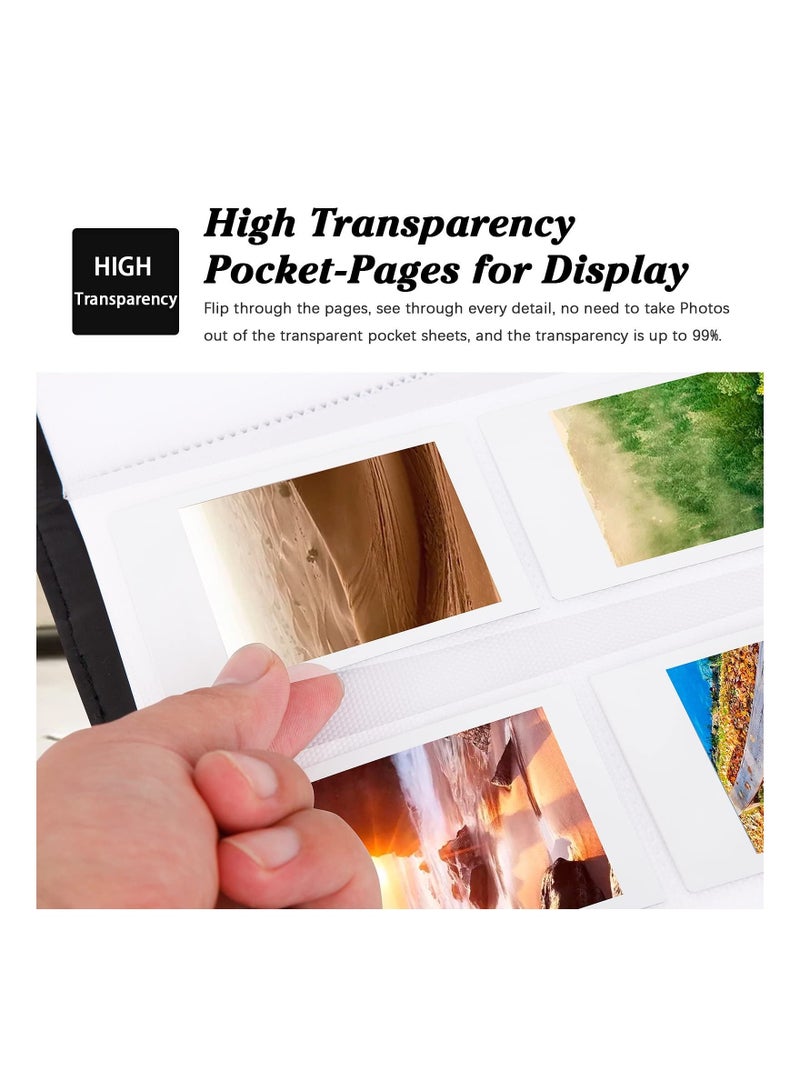 Captaintech 256 Photos Album for Fujifilm Instax Mini Camera Polaroid 2x3” Zink Pictures Photo Book 11 12 9 90 70 40 8 Instant For Film Black - Image 3