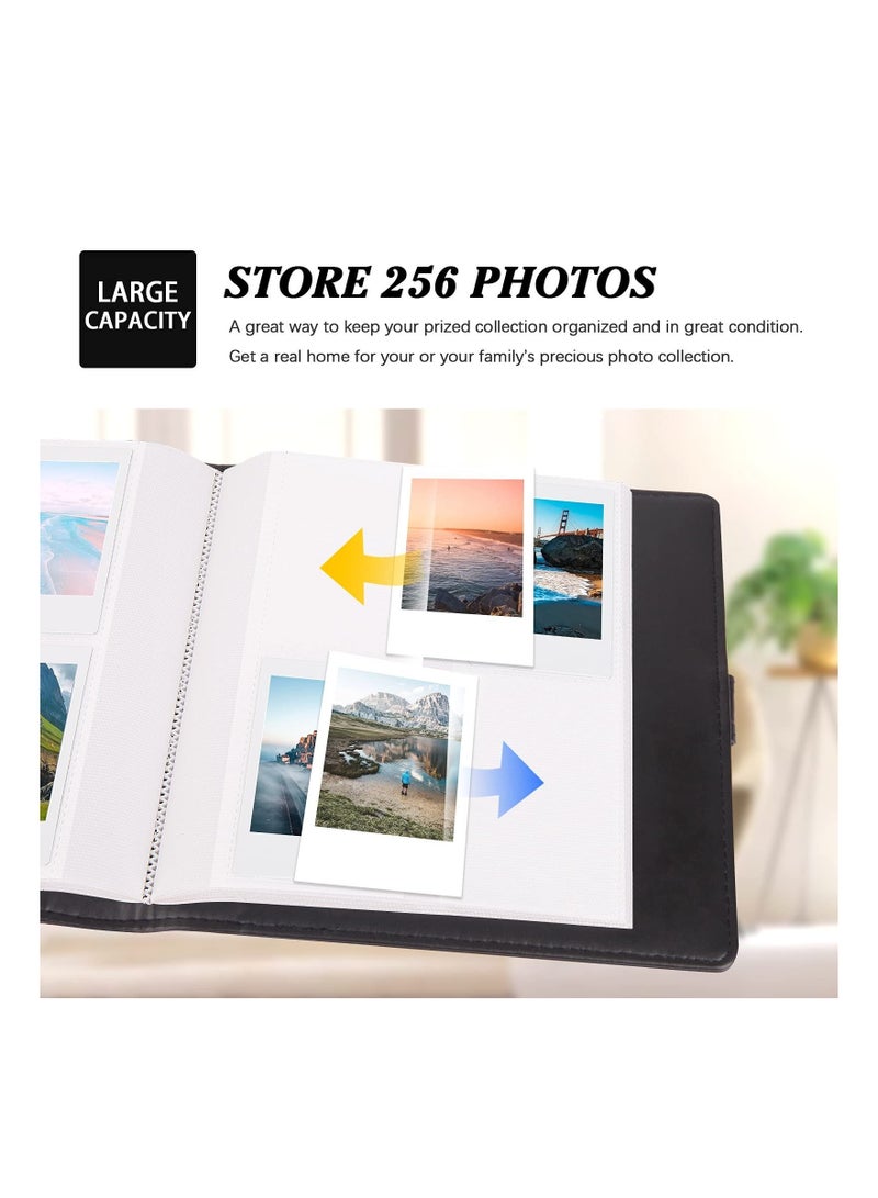 Captaintech 256 Photos Album for Fujifilm Instax Mini Camera Polaroid 2x3” Zink Pictures Photo Book 11 12 9 90 70 40 8 Instant For Film Black - Image 4