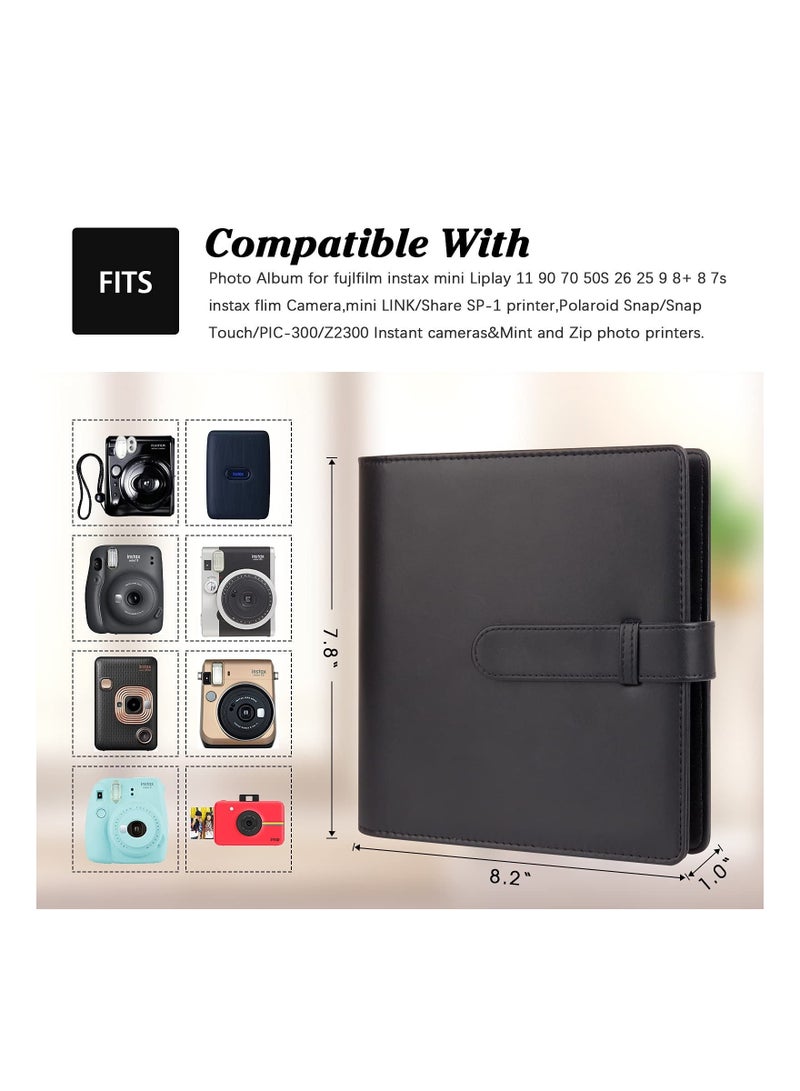 Captaintech 256 Photos Album for Fujifilm Instax Mini Camera Polaroid 2x3” Zink Pictures Photo Book 11 12 9 90 70 40 8 Instant For Film Black - Image 5