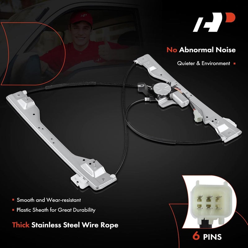 A-Premium Power Window Regulator with Motor for Ford F-150, F-250, F-350, F-450, F-550 (2015-2019) - Front Left - Image 5