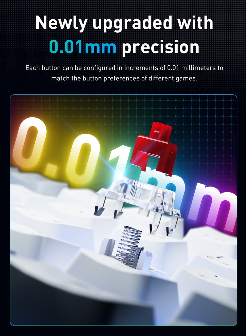 حياة الكثبان لوحة مفاتيح ألعاب ميكانيكية بـ 61 مفتاحًا - تدعم التبديل السريع للمفاتيح، إضاءة خلفية RGB بـ 16.8 مليون لون، تخطيط عربي/إنجليزي، تصميم مقاوم للماء ومضاد لظاهرة الضغطات الوهمية (مفاتيح حمراء)، تصميم مريح للغاية. - Image 4