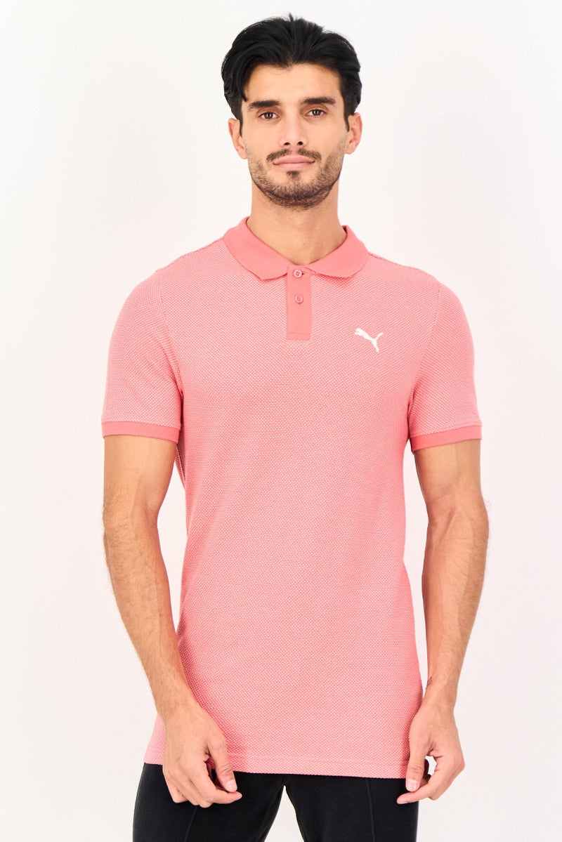 PUMA Men Slim Fit Short Sleeve Outdoor Polo Shirt, Red - Image 1