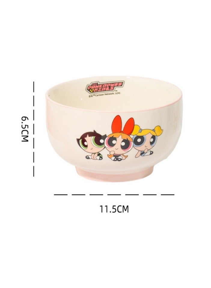 عام أطباق خزفية لفتيات ذات القوس، مجموعة طعام حلوة مع رسوم كرتونية، أطباق بورسلان معبأة في صناديق هدايا، خيارات هدايا جيدة - Image 5