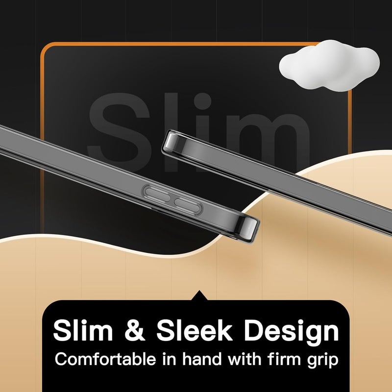 جي تيك جراب لجهاز iPad A16 الجيل الحادي عشر/العاشر 2025/2022، غطاء لوحي شفاف ناعم من مادة TPU مقاوم للصدمات، لون أسود - Image 4